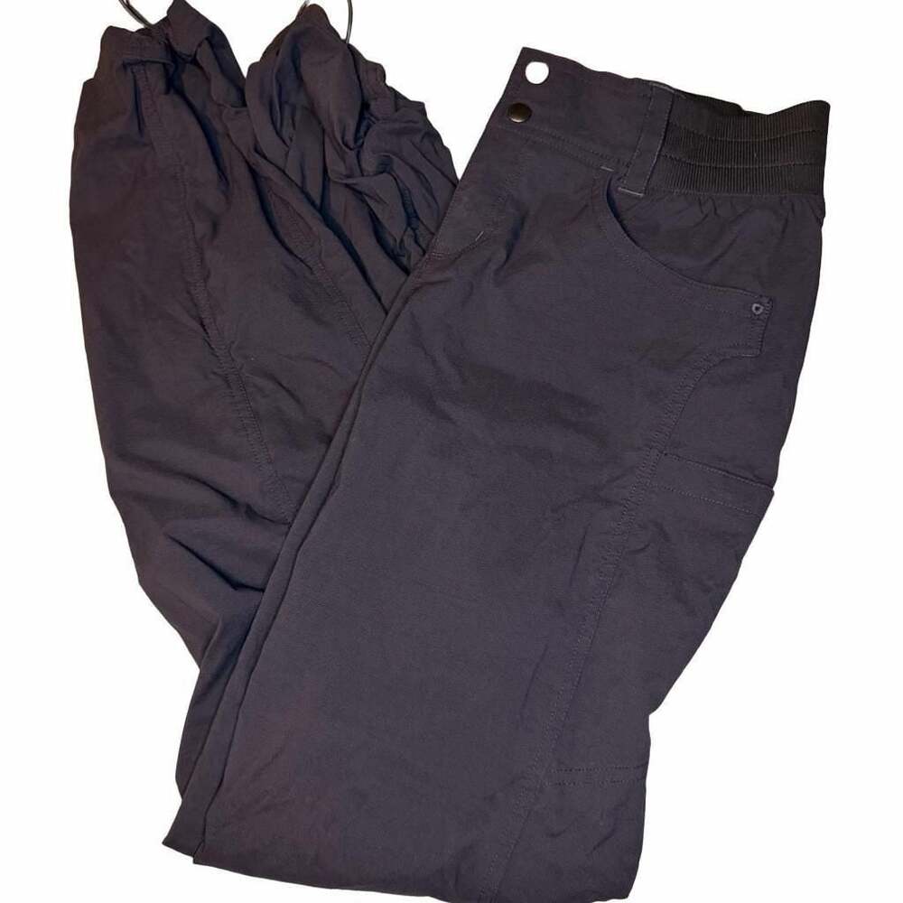 Title Nine Women's Black Hiking Cargo Pants with Cinch Cuffs Size 8